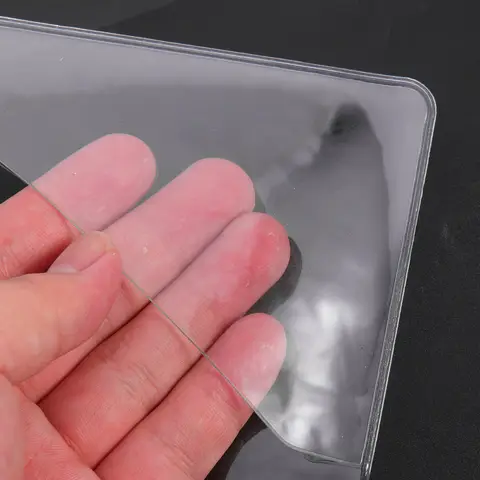 Bilashmart Pvc Book Cover For A5 Notebook Transparent Protective Film Anti-Scratch Plastic Sleeve Scrapbook Notepad Planner Cover