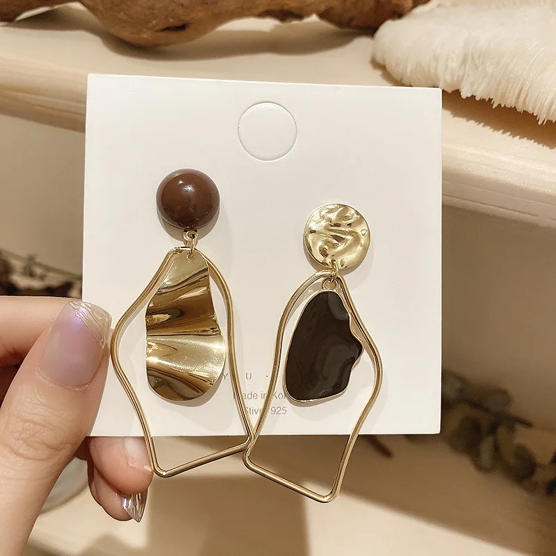 Fashion Export Jewelry Geometric Irregular Shaped Drop Earrings For Women Cool Hiphop Rock Stylish Accessories Wholesale 2023