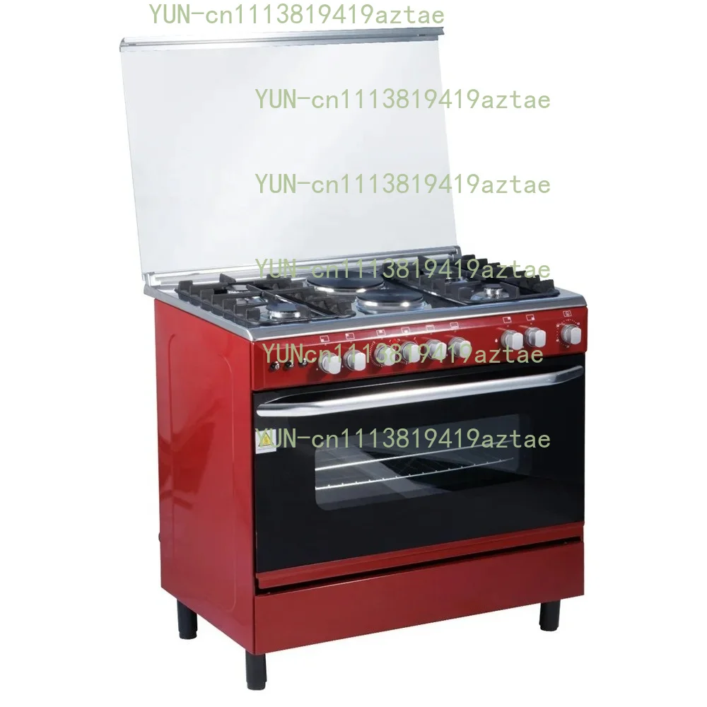 Freestanding Electric Cooker Cooking Range Gas Cooker 4 Burner Stove and 2 Electric Plate With Oven