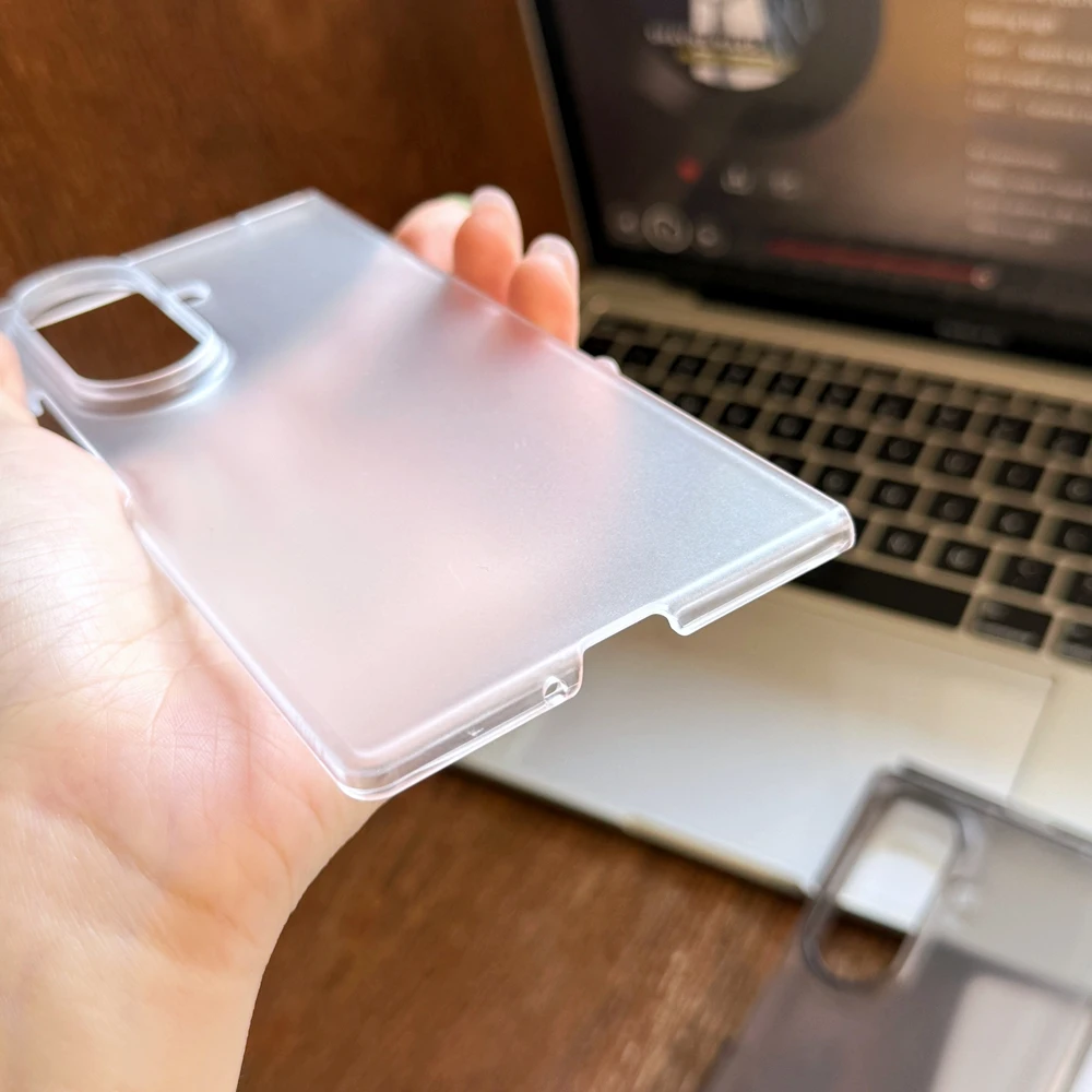 Phone Case For Samsung Galaxy Z Fold 8 Ultra 7 6 5 4 3 2 Matte Transparent 2 in 1 Hard Shockproof Cover Shell