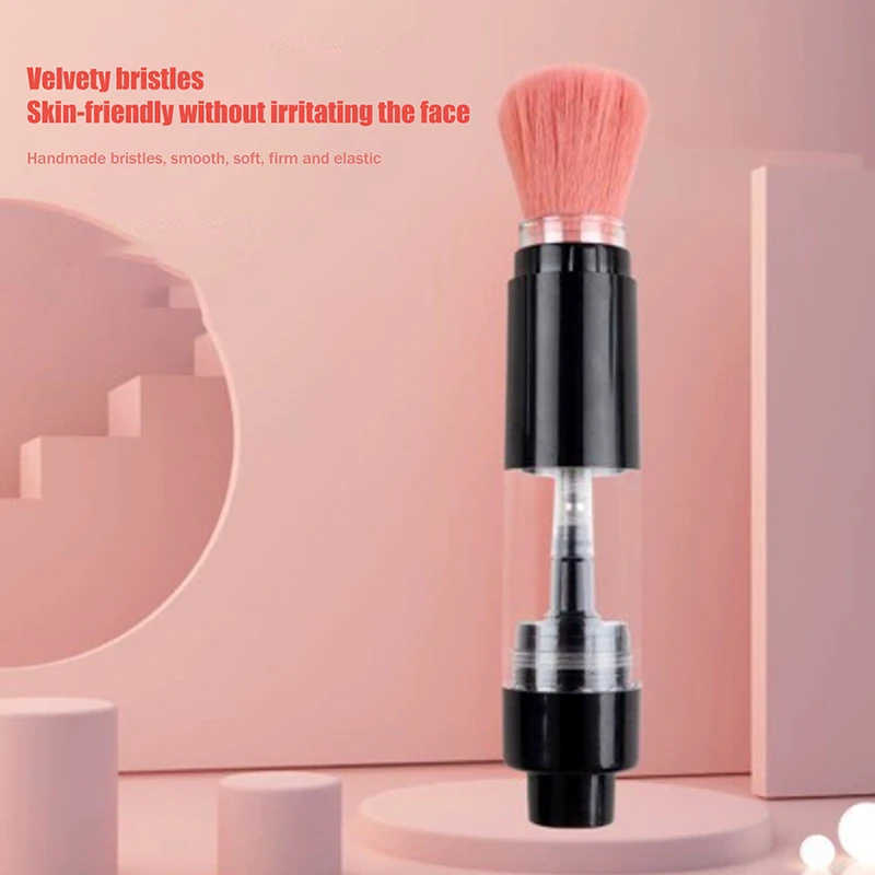 Refillable Push-on Spray Powder Brush-Multi-functional Cosmetic Brush For Foundation Blush Loose Powder Professional Makeup Tool