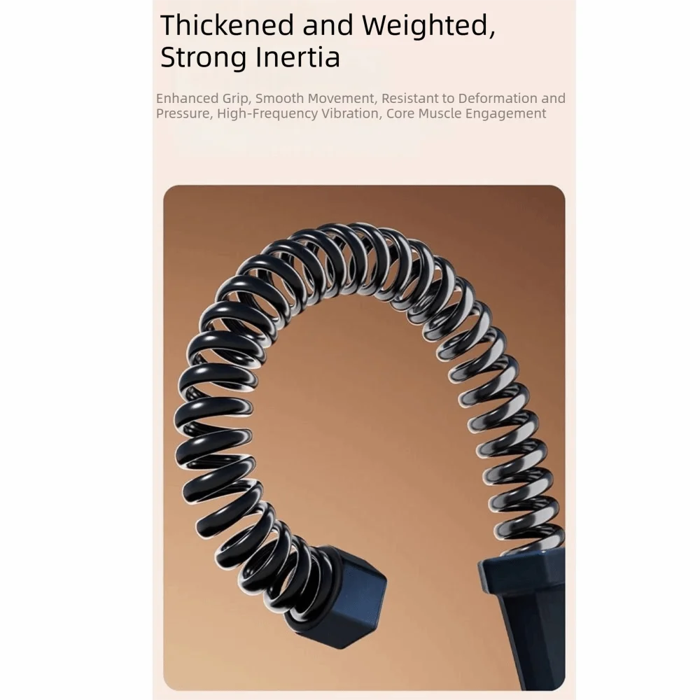 Ergonomic Grip Cordless Battle Rope Non-slip Handle Strong Rebound Strength Training Bar Portable Quiet Ropeless Arm Exerciser