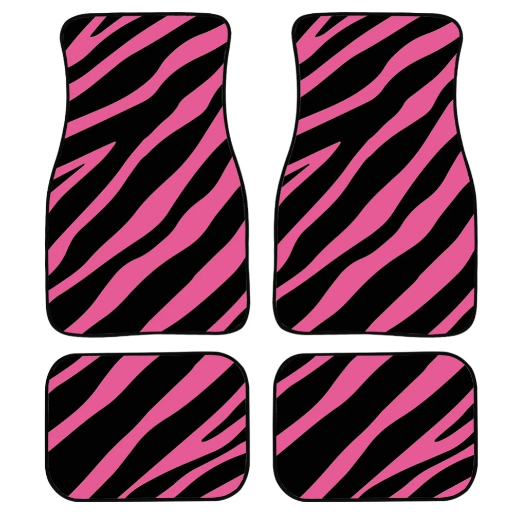 Car Floor Mats Zebra Stripes Universal Printed Car Car Floor Mats Set Car Interior Styling Waterproof Car Carpet