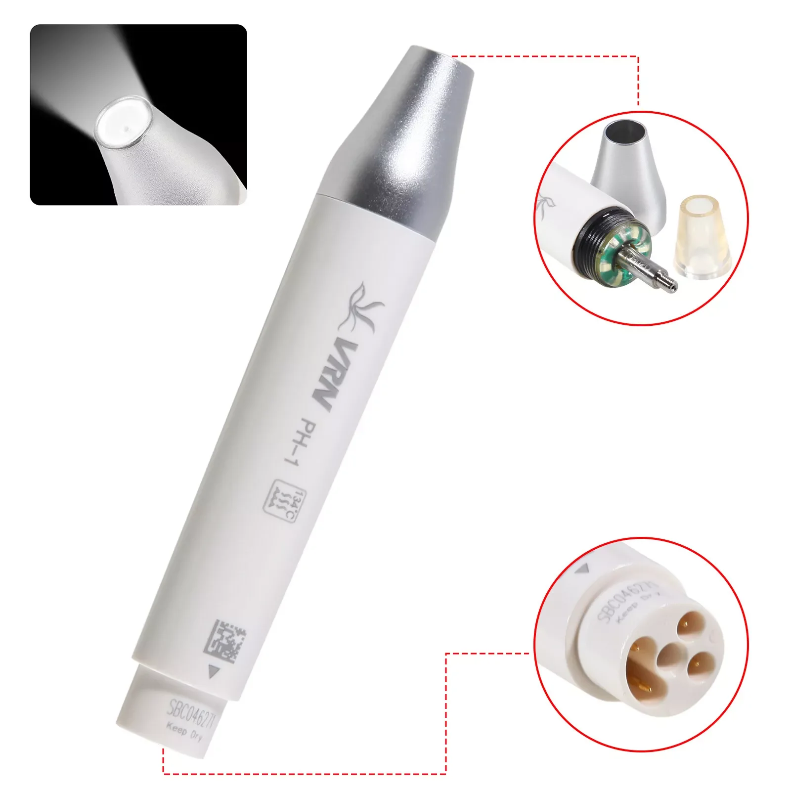 VRN Dentaire LED Lumière Ultrasonique Piezo Détartreur Handpiece PH-1 Pour EMS WOOUG ECKER