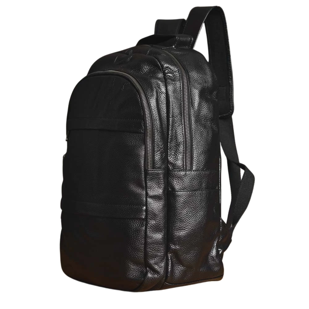 Phili-mochila de couro genuíno masculina, 16 polegadas, laptop, viagem, escola, moda, couro