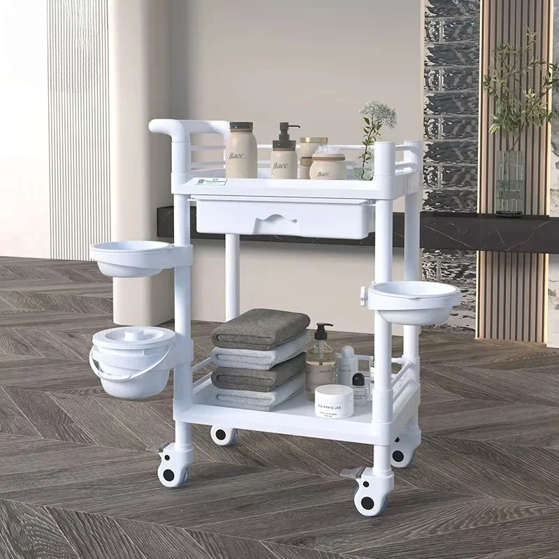 Multifunctional mobile beauty salons double-layer trolley