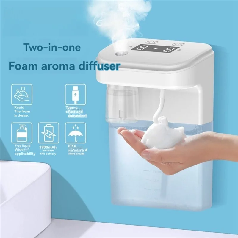 ABZV-Mobile Phone Compatible Automatic Induction Aromatherapy Machine 2 In 1 Soap Dispenser Washing Bubble Machine Infrared