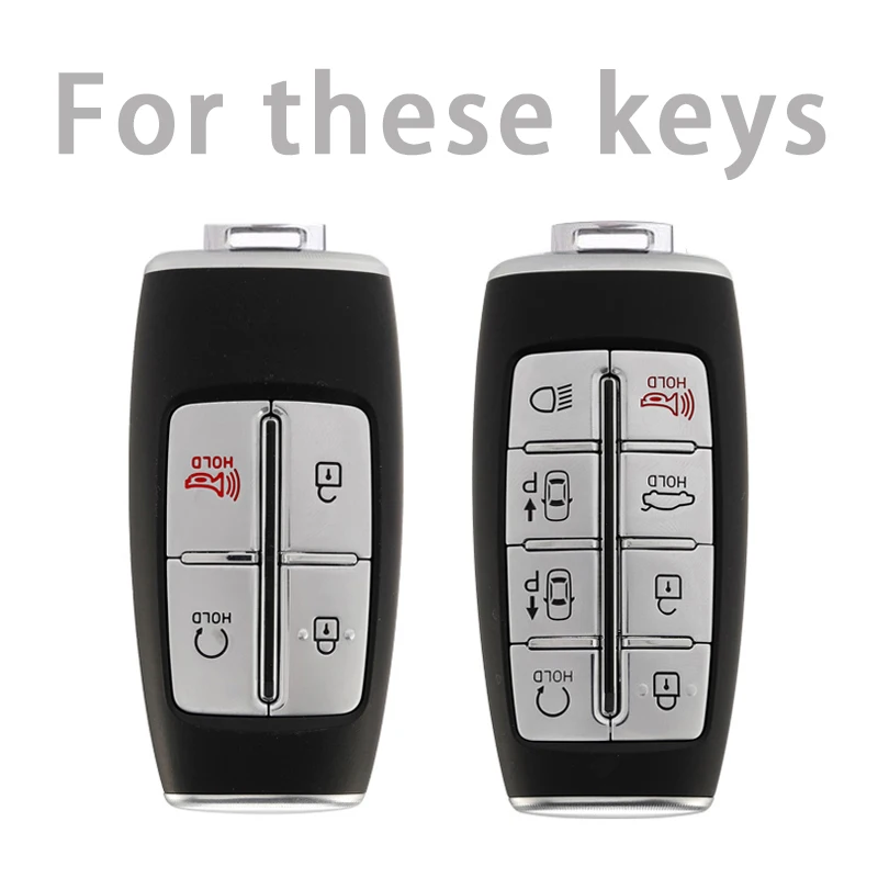 TPU Car Key Case 4 6 8 Button Smart Keyless Entry Remote Control Protector Cover For Hyundai Genesis G80 GV80 2019 - 2022