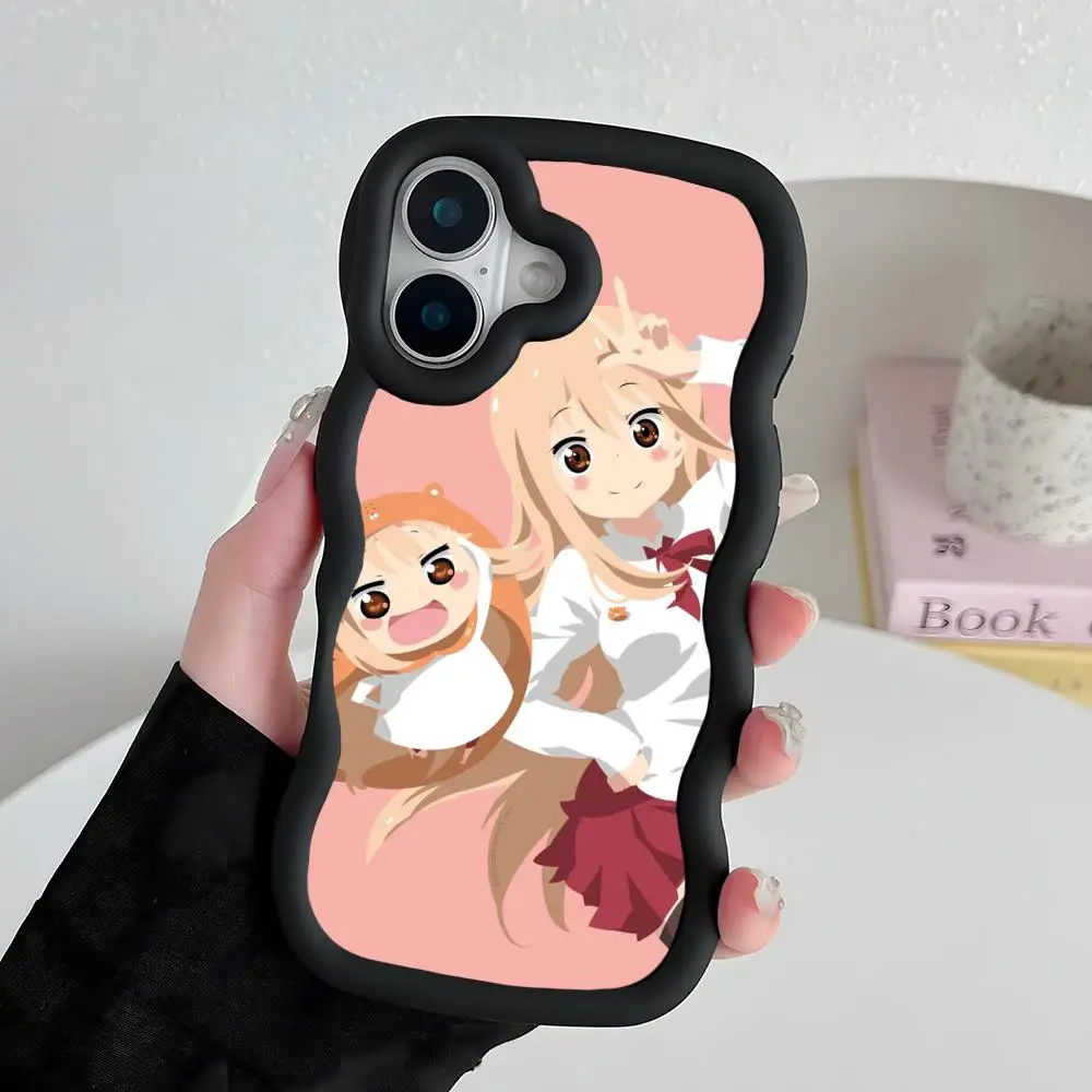 

Anime Umaru Chan Doma Phone Case for iPhone 17 16 15 14 13 12 11 Air Pro Max Plus Black Soft TPU Wavy Edge Cover