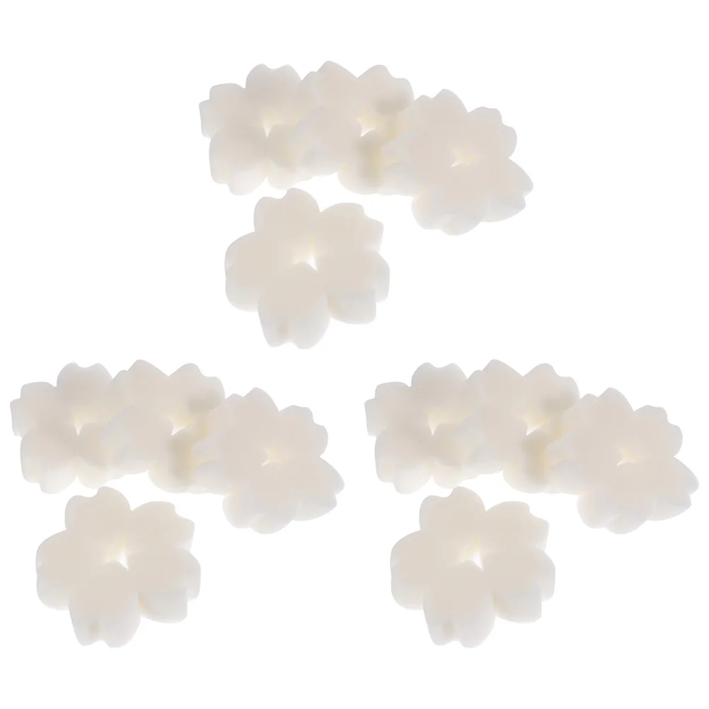 

12pcs White Flower Shaped Filter Sponge Oil Absorbing Swimming Bath Tub Cleaning Tool Absorber Efficient Durable