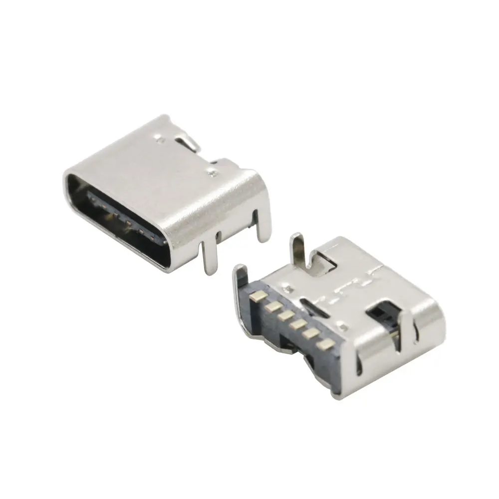10Pcs USB Type C 2/6/16/24 Pin Connector Female Jack Charging Port SMD SMT PCB Solder DIY Repair USB-C Type-C Socket Connectors