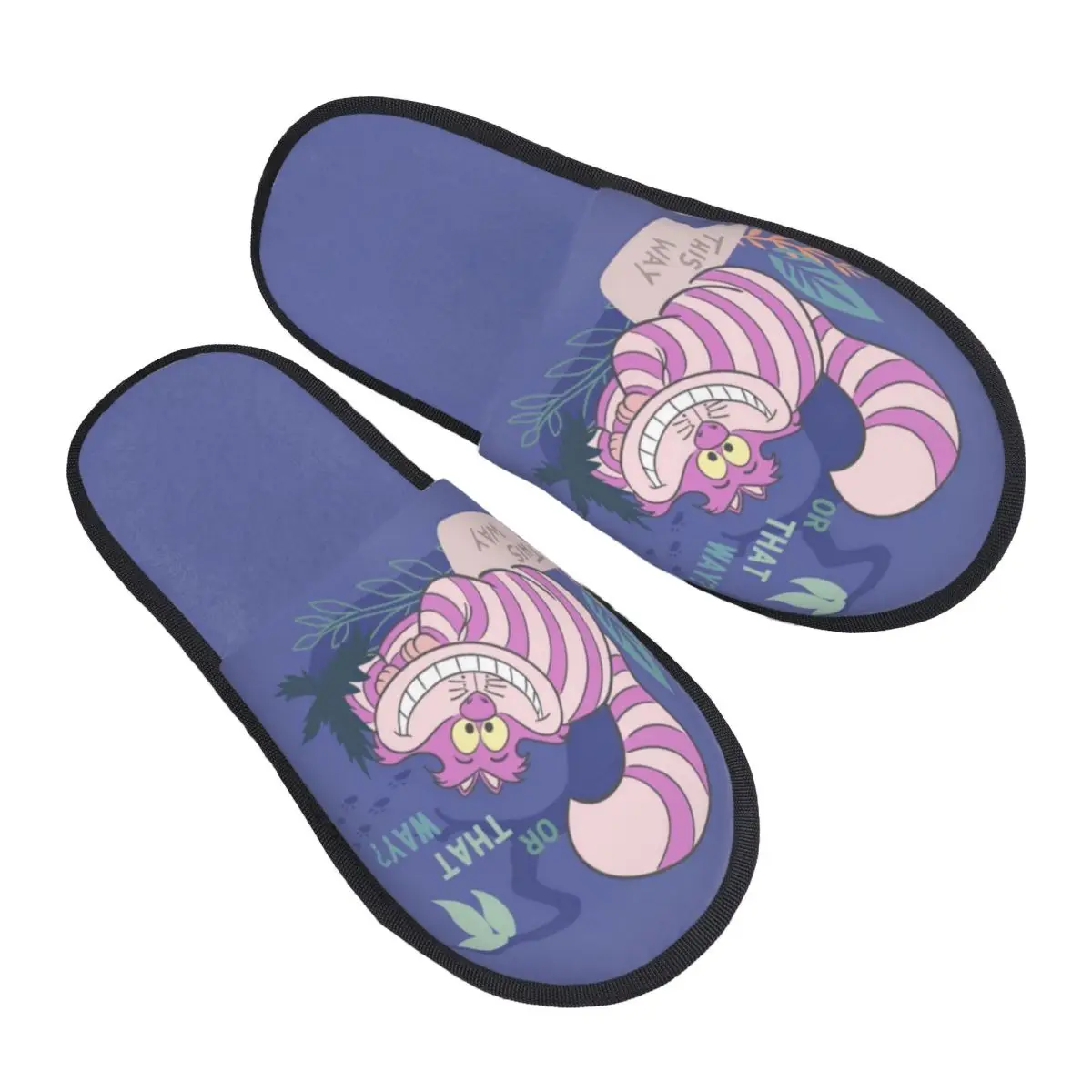 

Custom Cheshire Cat Comfy Scuff With Memory Foam Slippers Women Cartoon Animal Hotel House Shoes