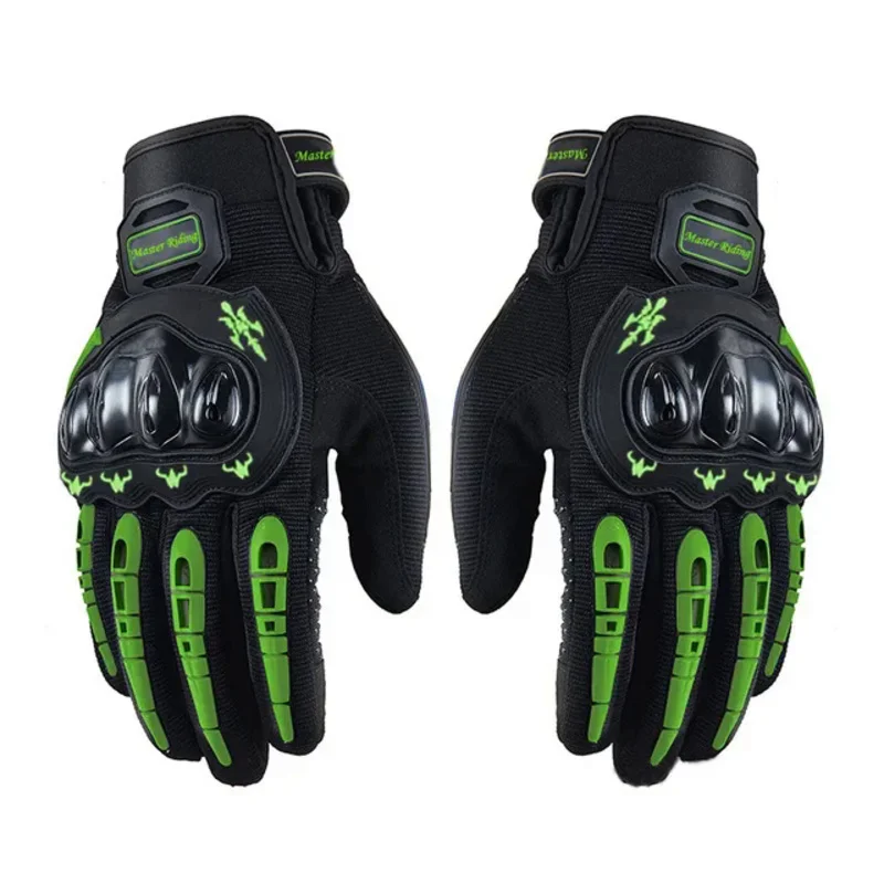 Guante de motocicleta con pantalla táctil transpirable con dedo completo, guantes de protección para deportes al aire libre, guantes de ciclismo