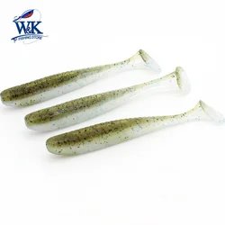 Señuelos de Pesca de lubina con olor a Camarón, cebos blandos de PVC de 5cm, 6cm, 7,5 cm, aparejo de plantilla para sábalo y llave