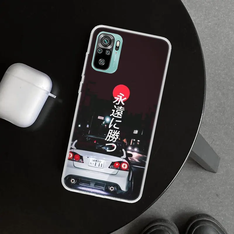 JDM Type R Civic Sport Car Phone Case Cover for Xiaomi Redmi Note 13 12S 12 11 11S 11T 11E 10 Pro 10S 9 9S 9T 8 8T 7 Plus Print 