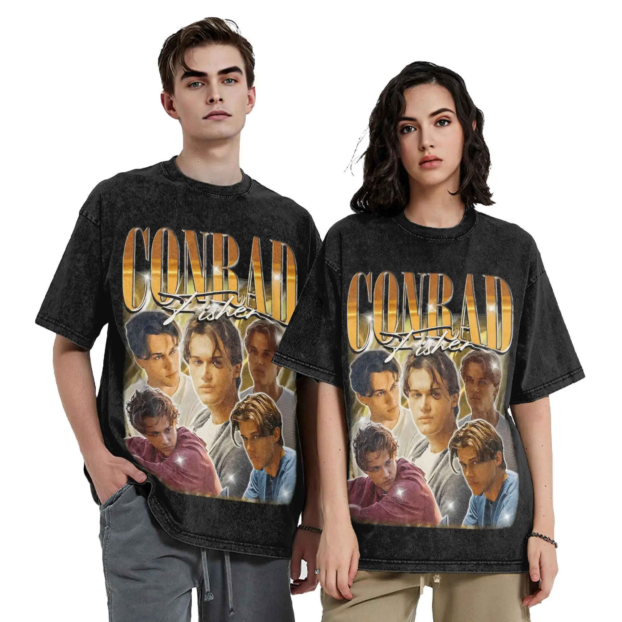 

Винтажные потертые футболки Conrad Fisher Bootleg для мужчин и женщин, летние футболки с круглым вырезом I Turned, красивые повседневные футболки из 100% хлопка