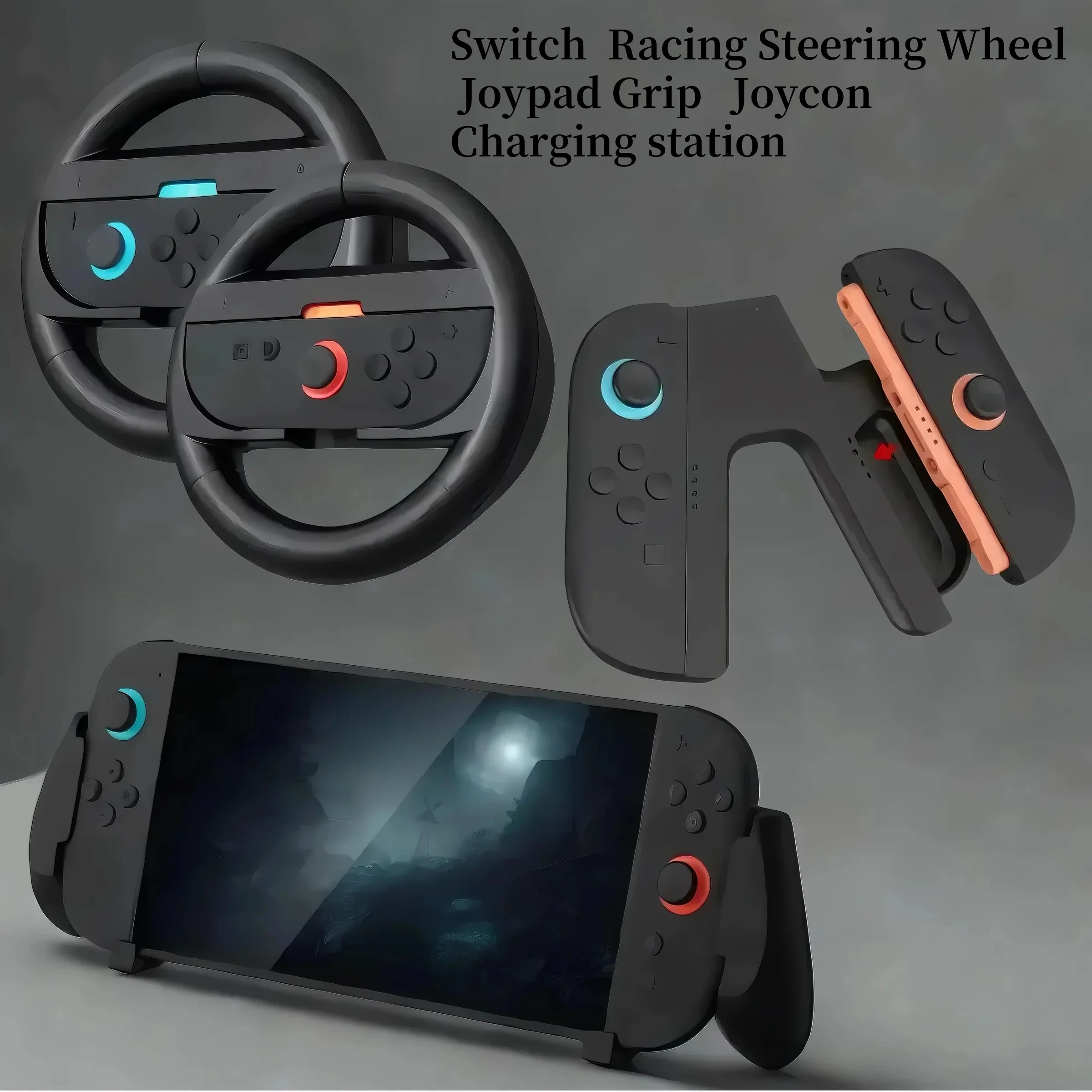 للتبديل 2 Joy-PAD لعبة سباق عجلة القيادة Joypad قبضة تحكم لعبة قبضة مقبض للتبديل 2 محطة شحن Joycon