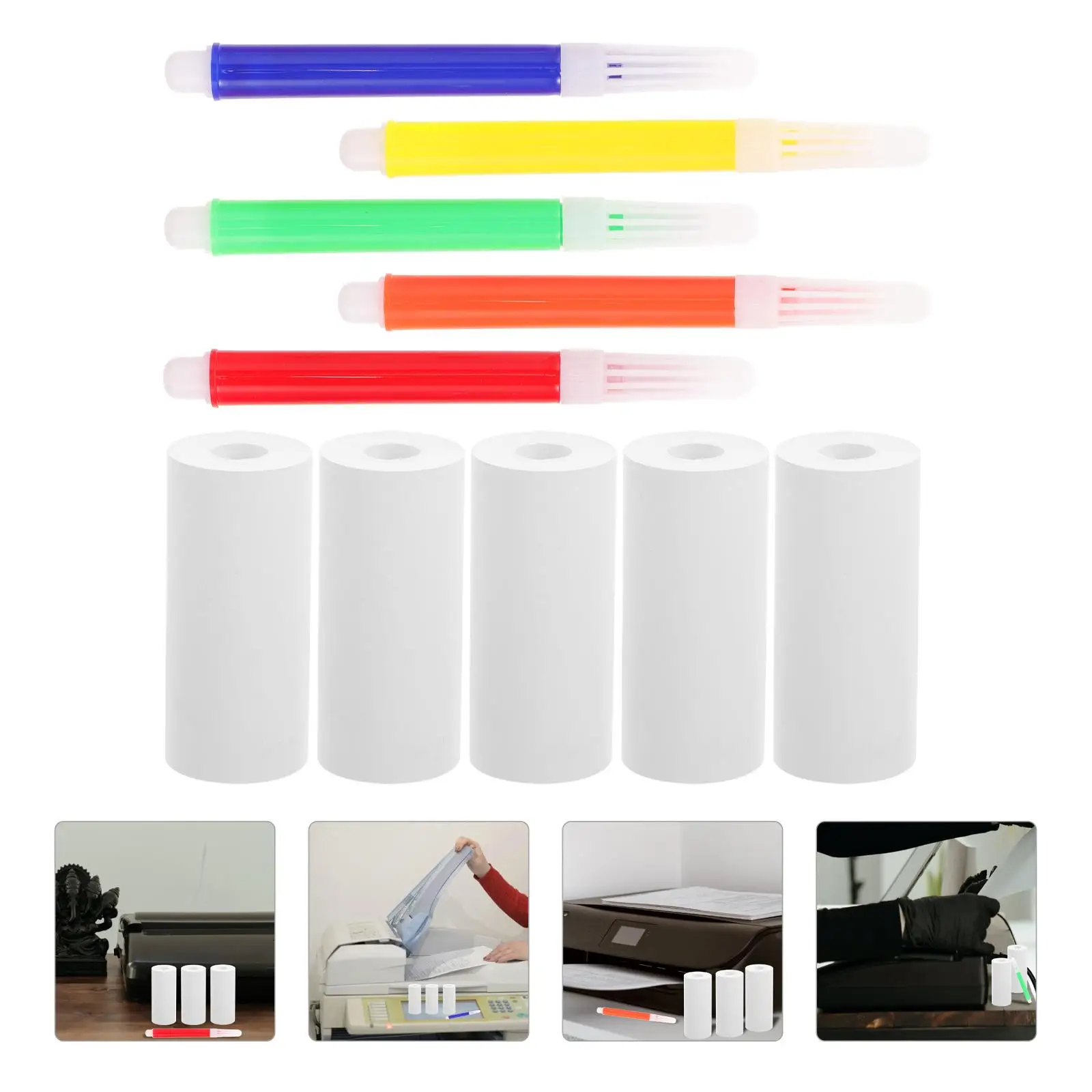 Etykiety papierowe termiczne Mini rolki naklejek do drukarki Wodoodporny druk na pustych paznokciach Zdjęcia ganizacji Przechowywanie dokumentów
