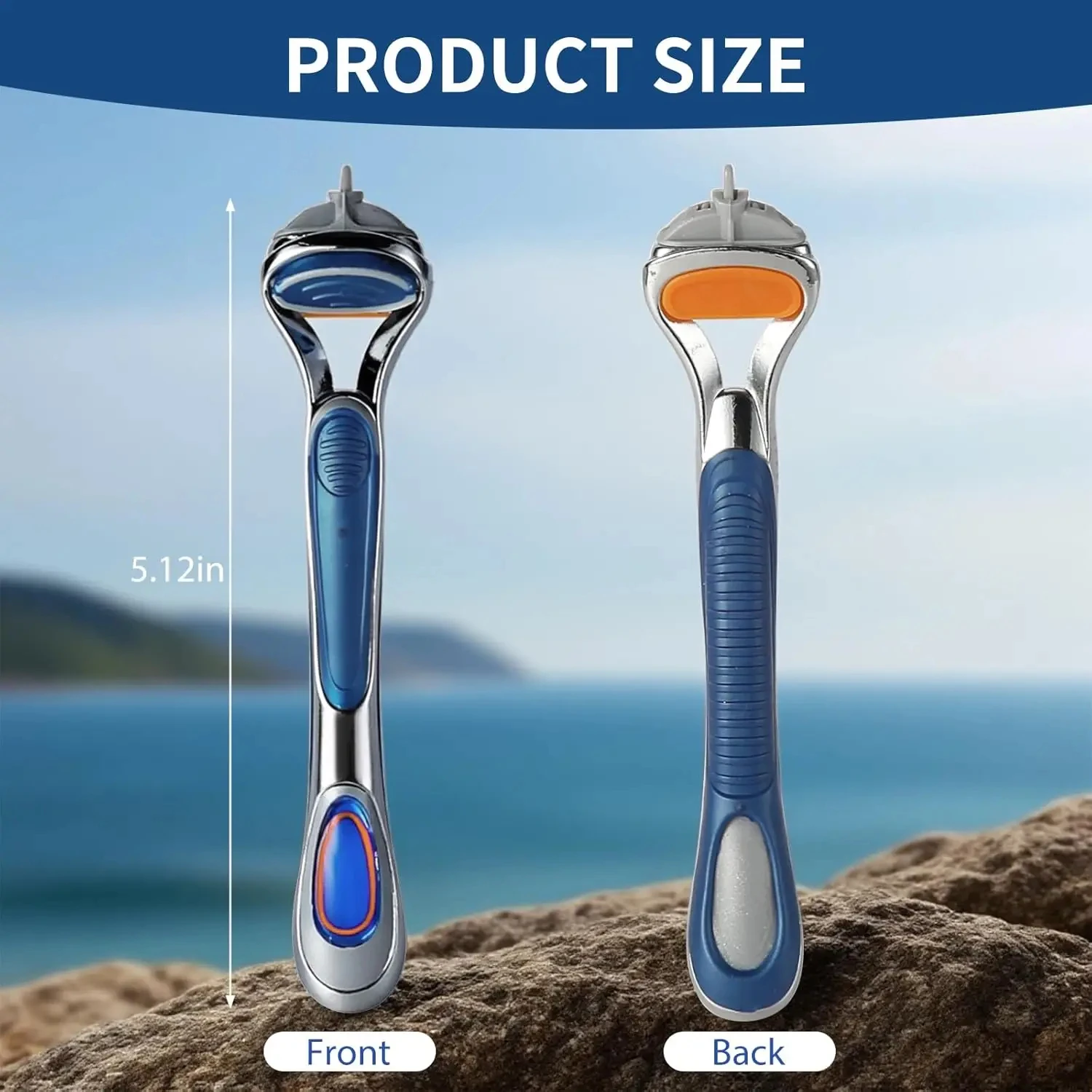 5-Layer Replaceable Safety Blades, Men's Manual Razor, Stainless Steel Blades, Suitable for Daily Facial Cleaning and Care