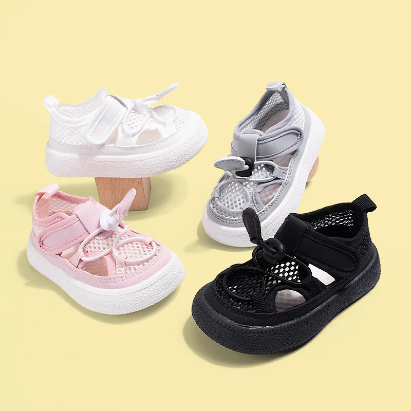 2025 Spring Summer New Arrival Perforated Breathable Cold Glue Multi Color Kids Mesh Casual Soft Sole Unisex Sports Toddler Walk