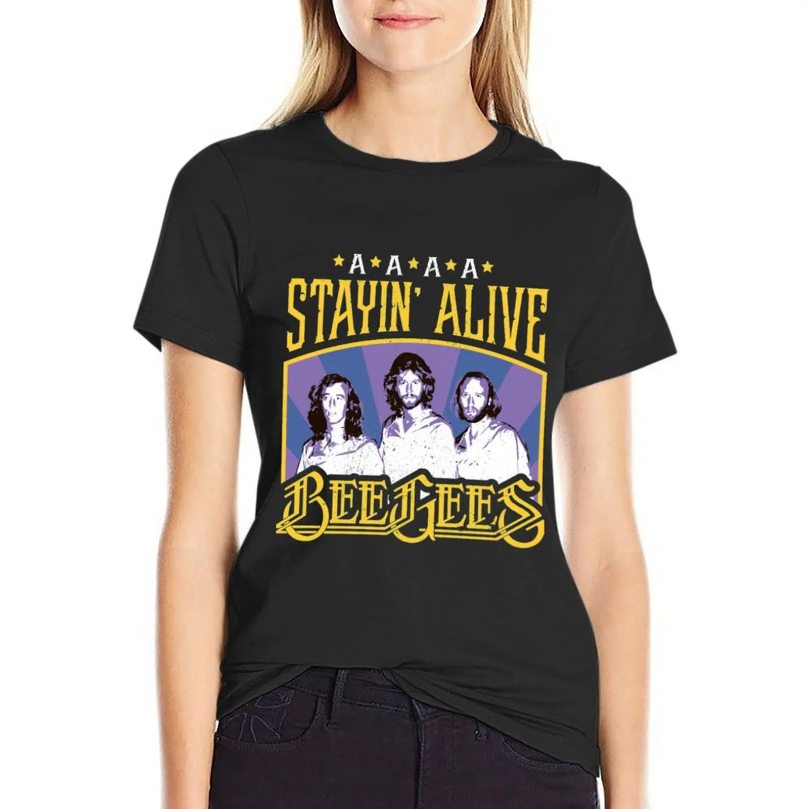 

Bee Gees Big Head T-Shirt quick drying Aesthetic clothing funnys Women clothes