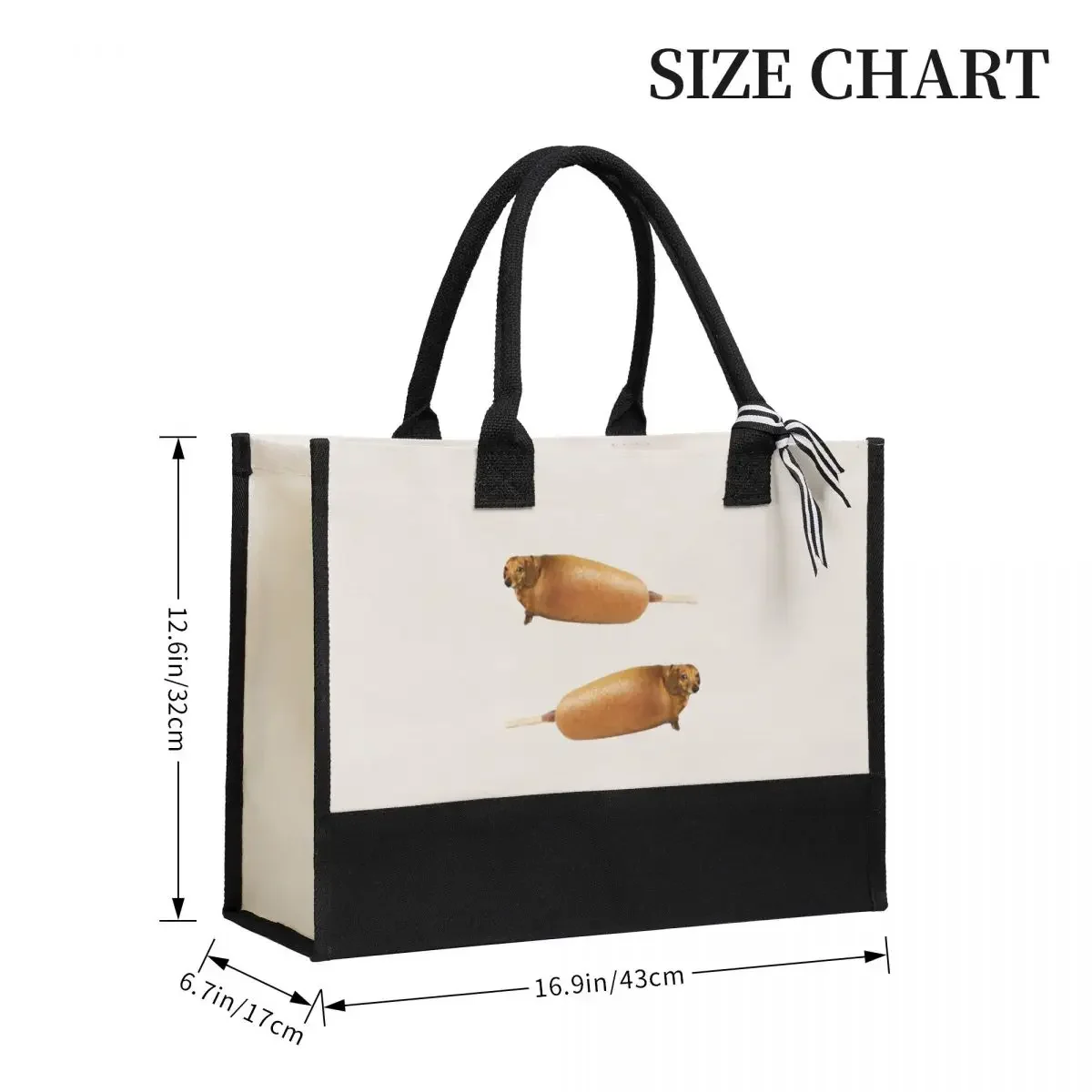 Canvas Gift Shopping Bag Corndogs Canvas Large Capacity Bag Customizable Quality Gifts