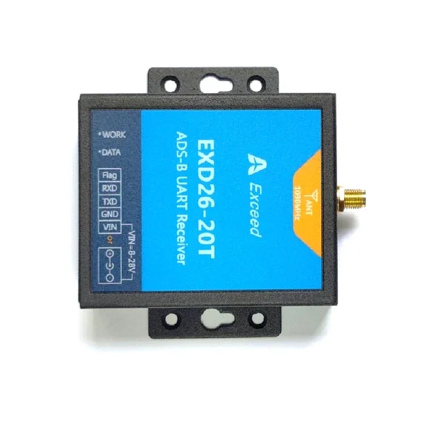 -90dBm Small industrial grade ADS-B Signal Receiver for UAV ADSB Ground Station EXD26-20T for drone collision risk monitoring