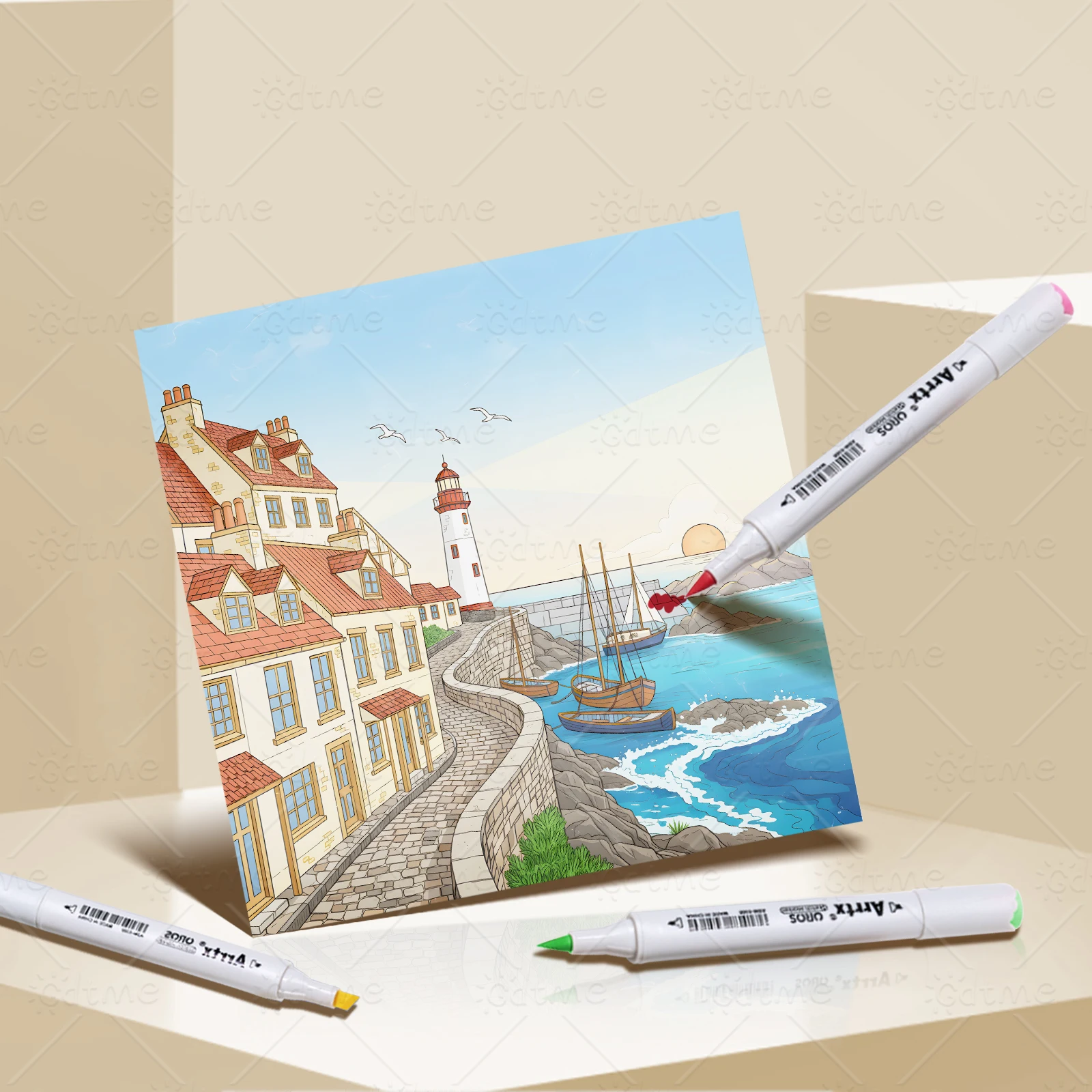 Strandhütten Malbuch für Erwachsene – Kühne, einfache Muster, lehrreich, stressabbauend, entspannend, DIY-Zeichenkunstbuch – Detail 4