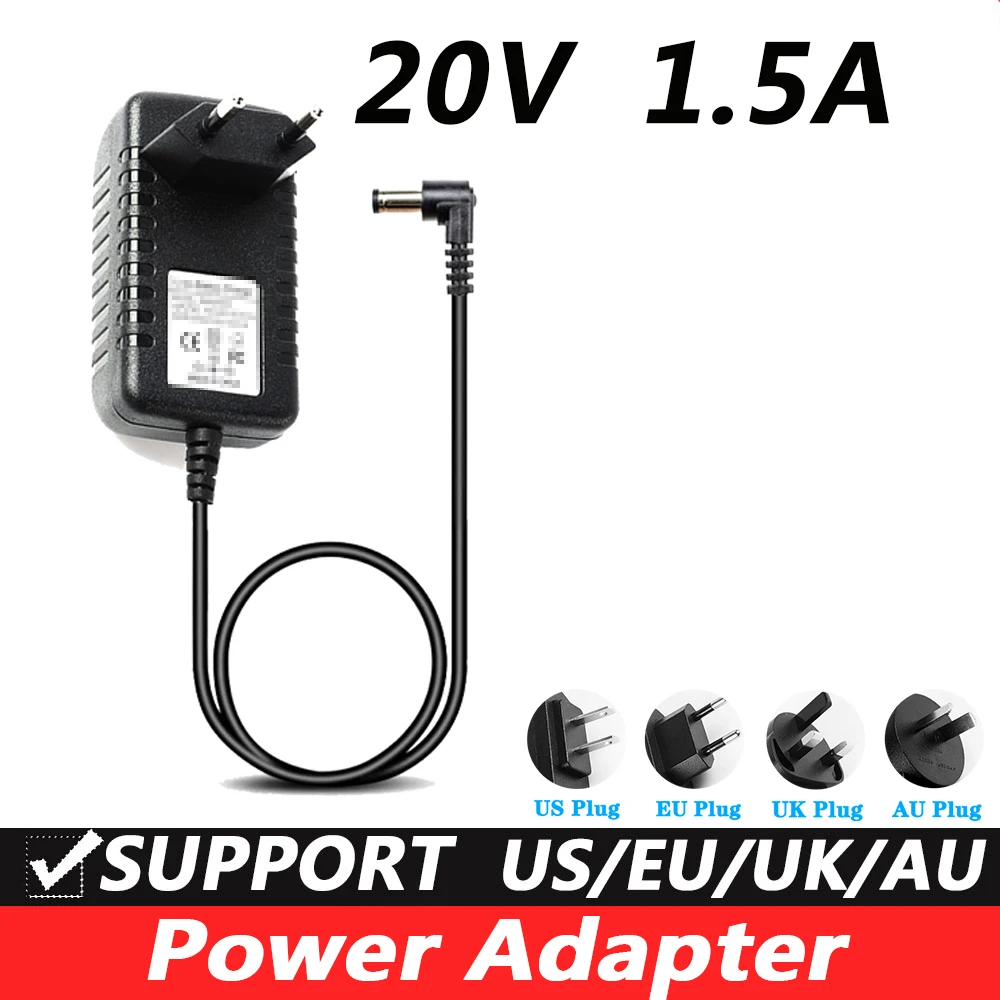 20V 1.5A Power Adapter Line 20v 1200ma Signal Receiver Network Player Sweeper Eu Us Au Uk Plug 5.5*2.1mm