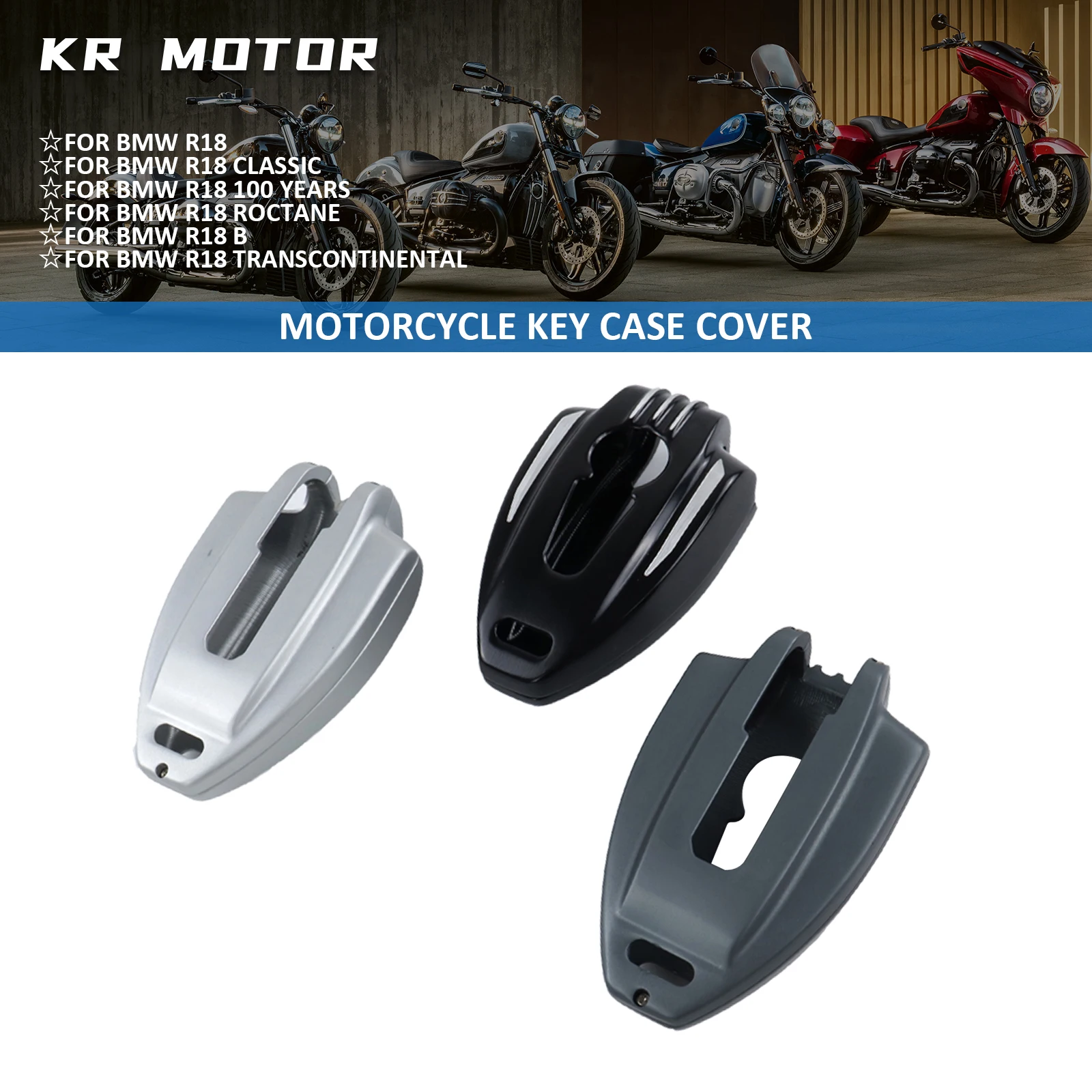 Fits For R18/Roctane/Classic/100 Years/Transcontinental/R18B Motorcycle Key Case Cover Remote Control Keychain Ring Protector