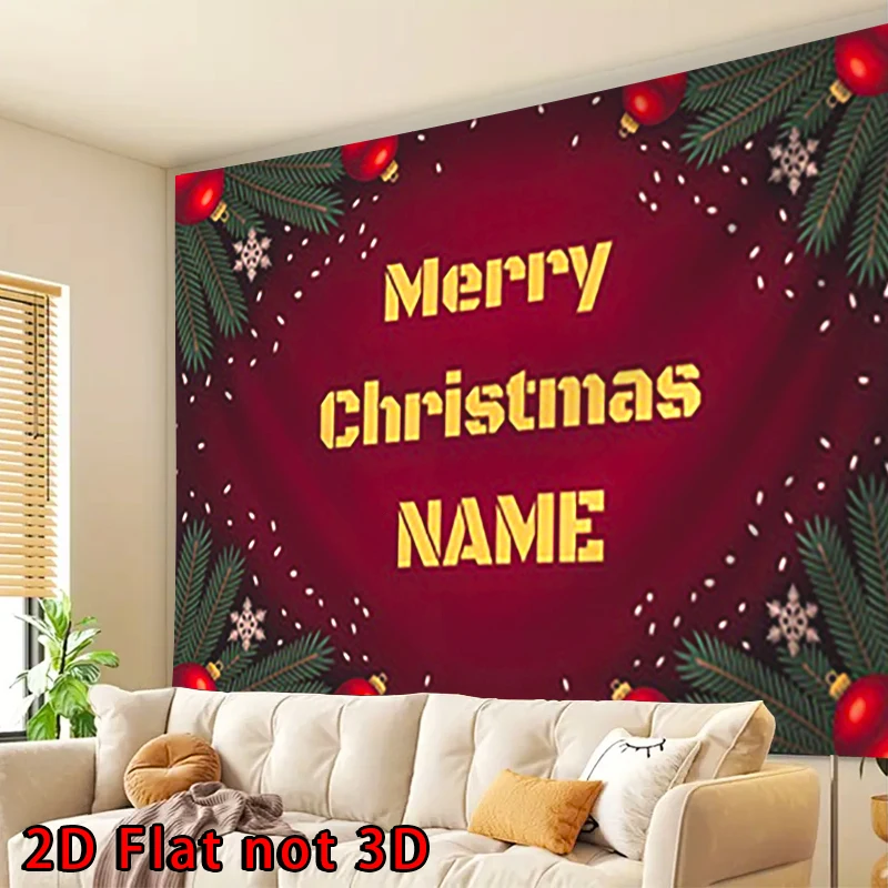 Плоский 2D-баннер, 1 шт., персонализированная настройка имени - редактируемый текст, для различных вечеринок, полиэстеровый баннер 90,5x70,8 дюйма