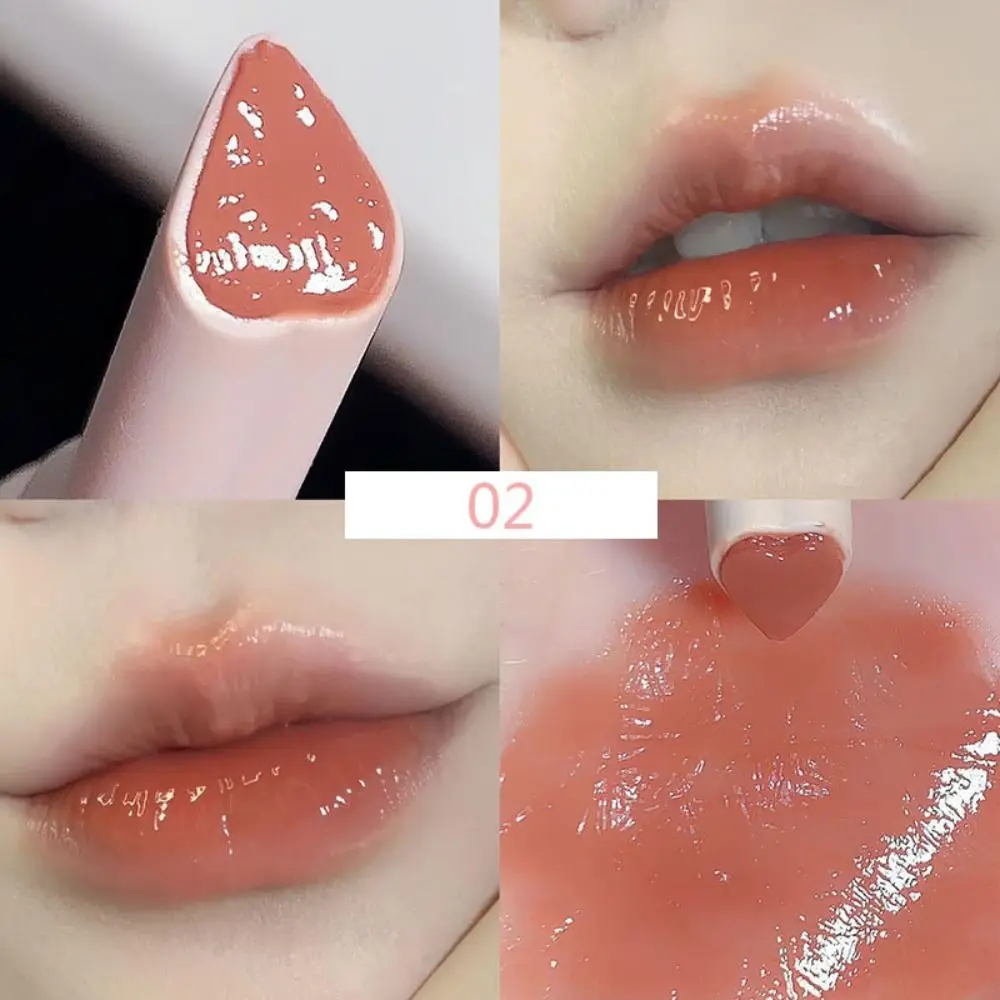 Stevige Cartoon Kat Lippenstift Waterdichte Natuurlijke Duurzame Non-Stick Cup Lipgloss Veilige Kristallen Spiegel Hydraterende Lippenbalsem