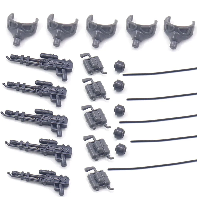 

MOC военный огнемет биохимическая база противогаз мини-солдат фигурки аксессуары строительные блоки набор кирпичей