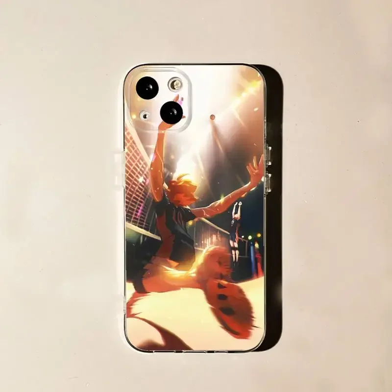 Hinata Shouyou Haikyuu Anime Phone Case For iPhone 11 12 Mini 13 14 15 Pro XS Max X 8 7 6s Plus 5 SE XR Transparent Shell