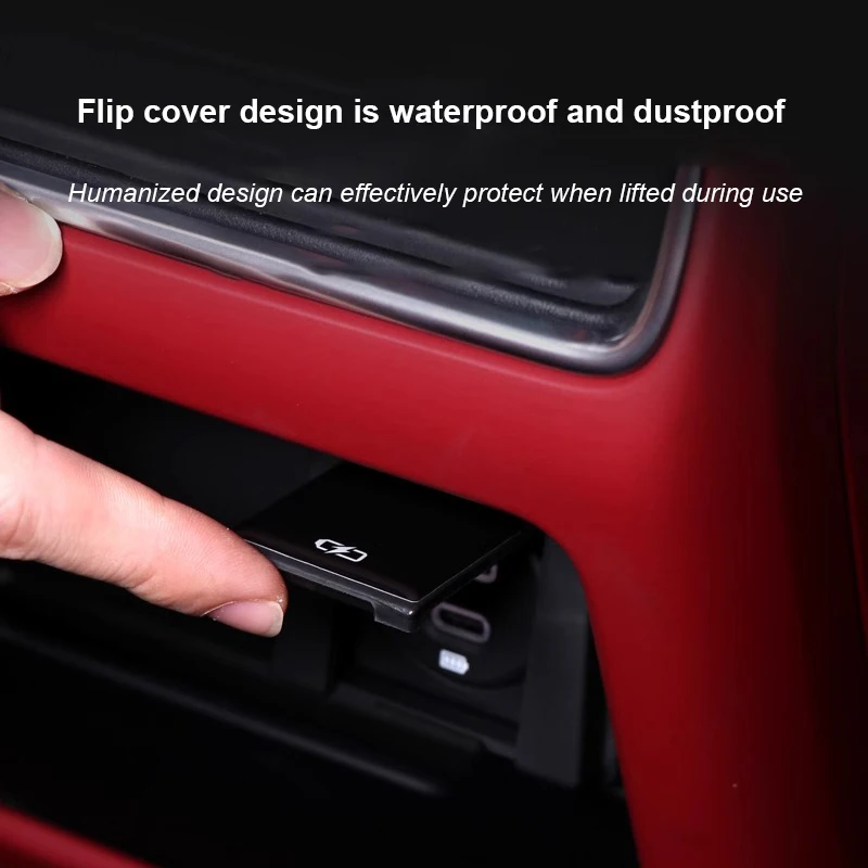 For Porsche Cayenne Macan Car Rear USB Charging Port Protective Cover Interior Supplies Dust Cover Modified