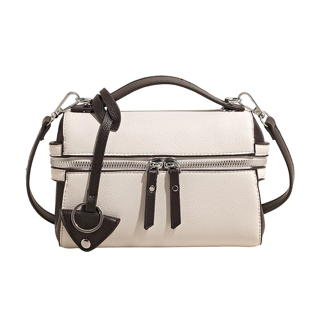 Delicate Box Shape Crossbody Bag Women's 2026 Summer New High Grade PU Leather Zipper Messenger Bags Temperament Shoulder Bags
