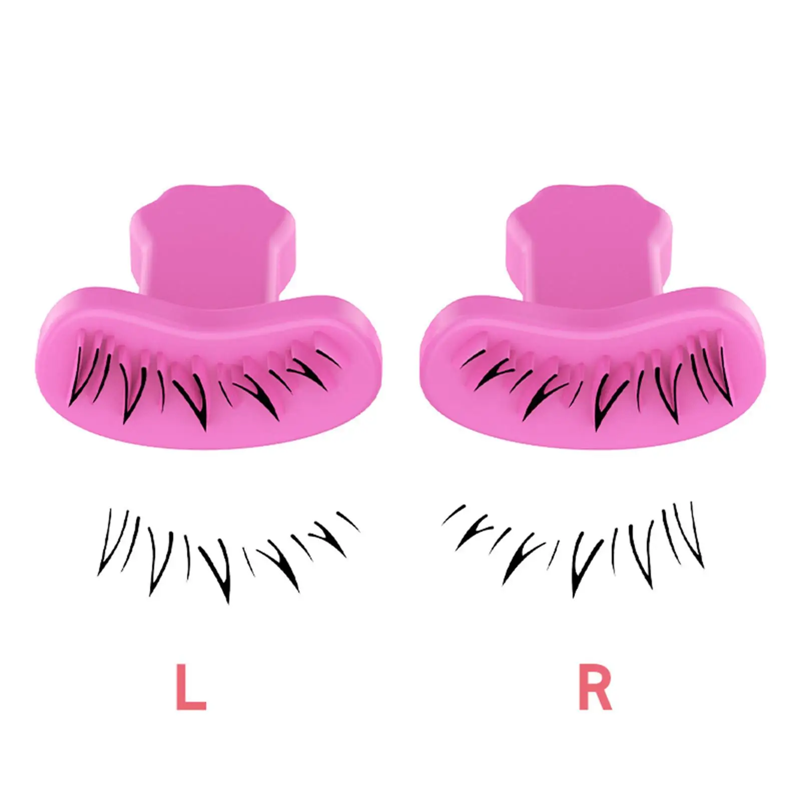 Lower Eyelash Stamps Tool Black Shade Silica Gel Stencil for Transparent Eyelash Glue and Makeup