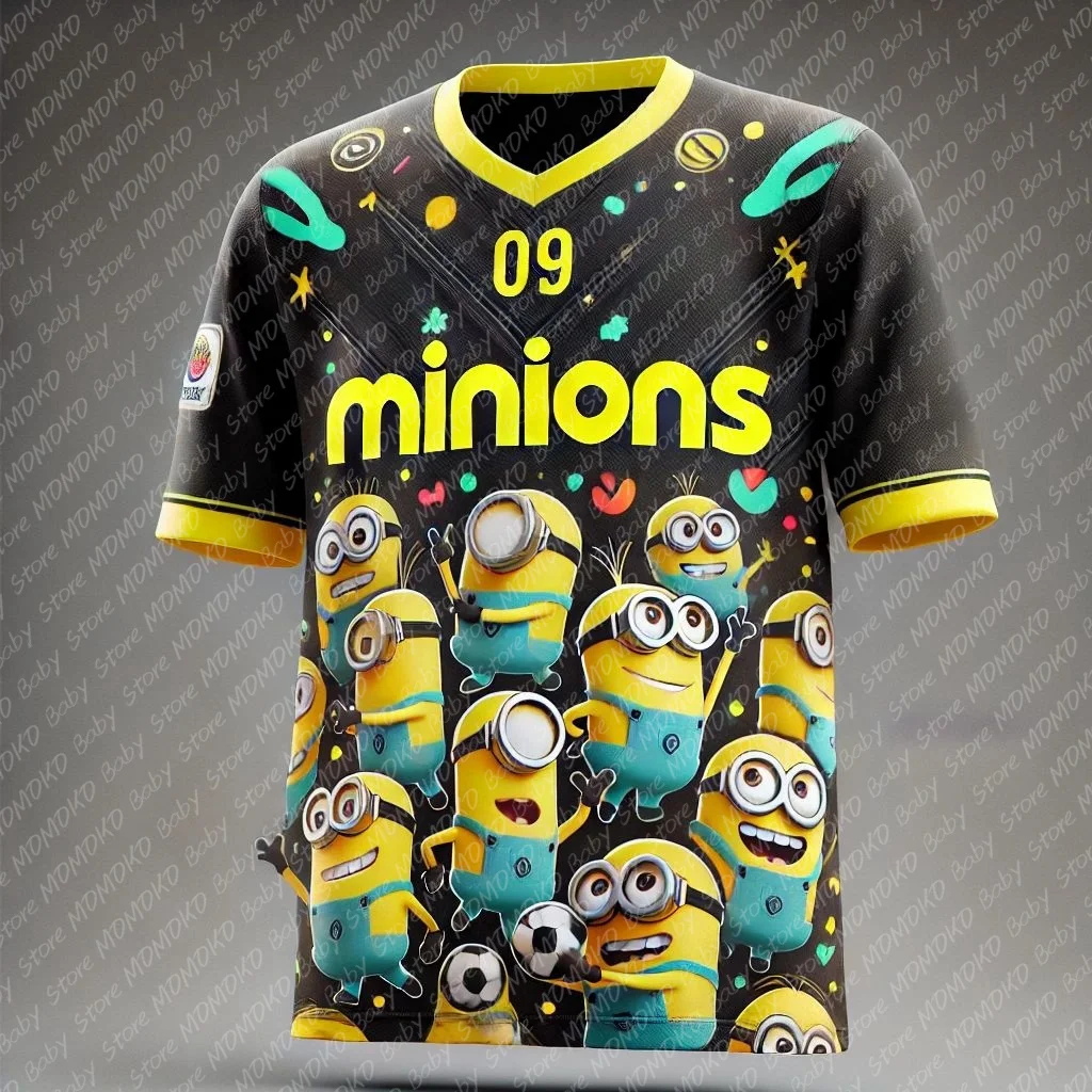 2024 New Disney Special Edition Football Jerseys Cute Minions Print Kids Adults Tshirts Casual Team Uniform Kids Sports Clothing