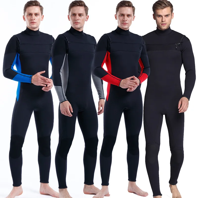 

3MM Neoprene Wetsuit Men Women Front Zipper Diving Suit for Snorkeling Scuba Swimming Kayaking KiteSurfing Full