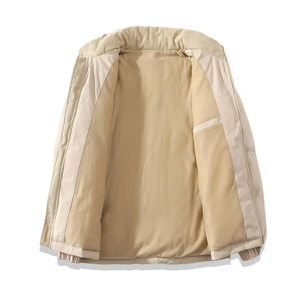 خريف شتاء موضة جديدة الوقوف طوق كم طويل الصلبة سترات ملابس للرجال جيوب الكورية رشاقته الاتجاه الدافئ البساطة القمم