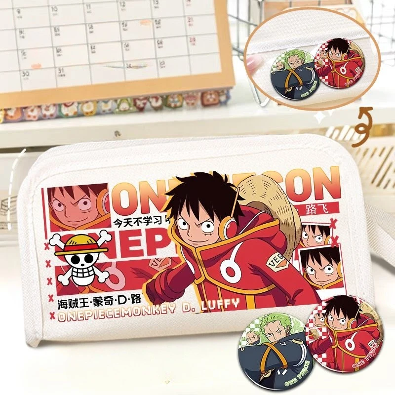 

One Piece Animation Creative Sanji Luffy Nami Chopper Pen Bag Large Capacity Cute Durable Versatile Stationery Storage Bag Gift