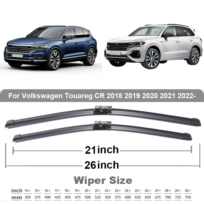 TONLINKER Wiper Blades For Volkswagen VW Touareg CR 2018-2020 2021 2022 Car Accessories Front Windscreen Wiper Blade Brushes