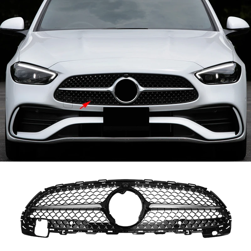 

Grill Front Grille Engine Radiator Air Inlet Grid For Mercedes Benz C Class Klass W206 C220 C220dAMG Line Triangular Star