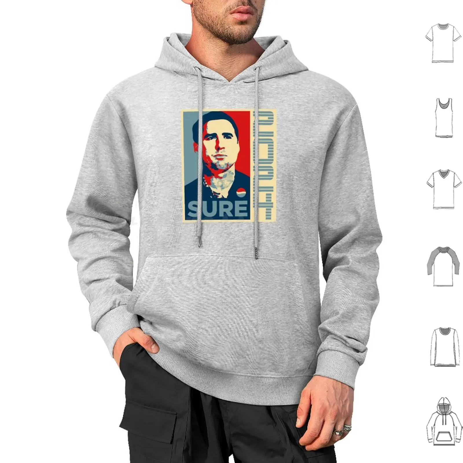 Vote Not Sure 2024 Sudadera con capucha de algodón de manga larga Idiocracia Not Sure Obama Hope Política