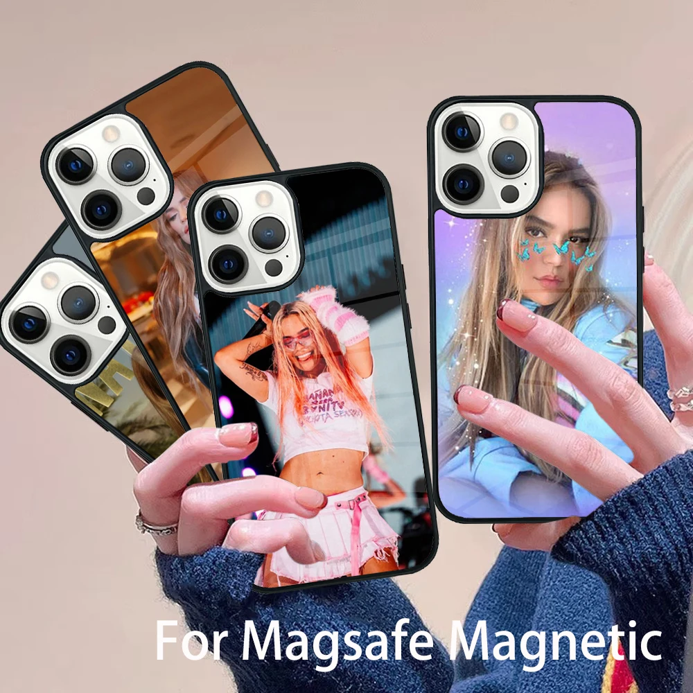 

Singer Karol G Phone Case Magesafe Magnetic Wireless Charge Cover For IPhone 16 11 12 13 14 15 Pro Max Plus Mini