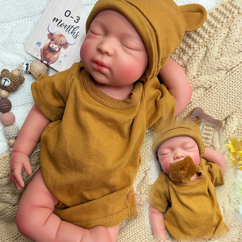 

17Inch Lifelike Reborn Baby Girl Doll Hand Painted Veins Silicone Reborn Doll Weighted Body Newborn Birthday Gift For Collector
