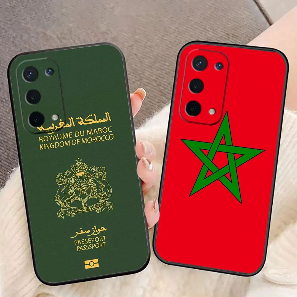 Moroccans Morocco Flag Passport Case For OPPO RENO A98 A94 A93 A92 A78 A76 A74 A73 A71 A60 A57 A55 A54 A53 A38 A17 A16 A15 Case