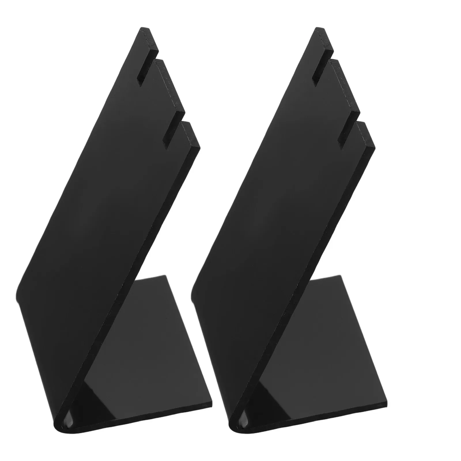 

2Pcs L Shape Display Stand Acrylic Jewelry Organizer Earring Bracelet Necklace Holder Countertop Retail Showcase Stand