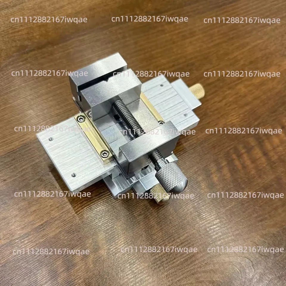 High Precision Manual XY Cross Slide Table with Lead Screw Drive Flat Vise