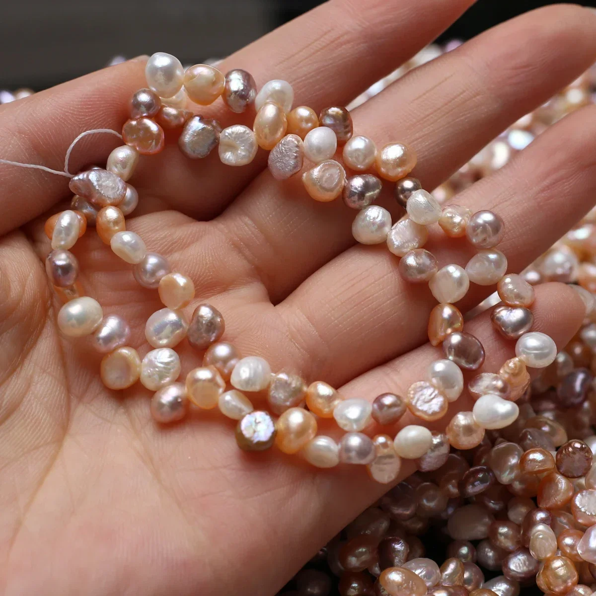 

5-6mm AA Luxurious Natural Freshwater Pearl Colorful Irregular Isolated Loose Bead Jewelry MakeDIY Necklace Bracelet Accessories